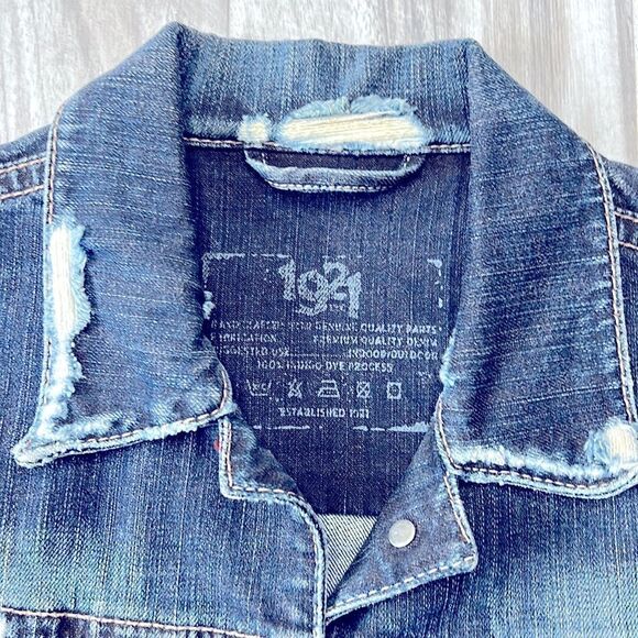 1921 Designer Vintage Denim Jacket Small - Picture 2 of 5